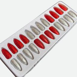 CHRONEX Set Of 24 Glitter Reusable Press On Nail Extensions image 5