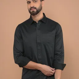 Canary London Men Smart Spread Collar Solid Slim Fit Casual Shirt-image-16