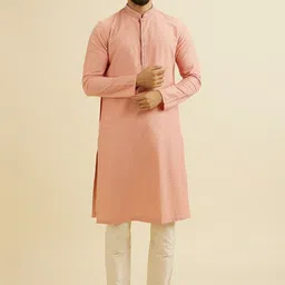 Manyavar Ethnic Motifs Embroidered Beads and Stones Mandarin Collar Kurta With Trousers-image-22