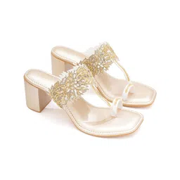 Sole House Women Embellished Block Sandals-49