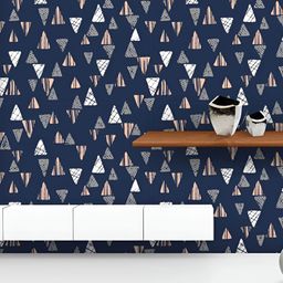 ArtzFolio Printed UV-Resistant Anti-Bacterial Hand-Drawn Tribal Triangles Peel & Stick Wallpaper-image-26