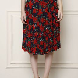 GRACIT Printed Flared Knee Length Skirt-picture-31