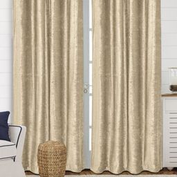Saral Home Beige 2 Pieces Room Darkening Long Door Curtains-image-97
