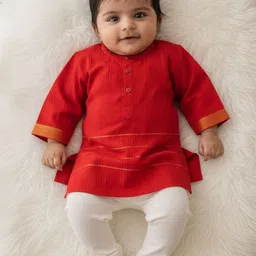 Sangria Boy Red Ethnic Kurta Pyjama Set-picture-35