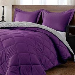 JP SHINE Purple Heavy Winter Reversible 210 GSM Double Bed Comforter-image-82