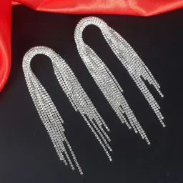 KPOP Silver-Plated Contemporary Drop Earrings-image-94