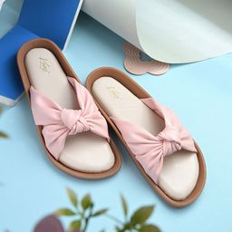 knoos Women Open Toe Knot Style Slip-On Flats-image-11