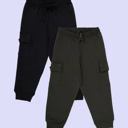 KiddoPanti Boys Pack Of 2 Mid Rise Jogger-picture-43