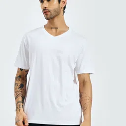 KOR Cotton V-Neck Short Sleeve Lounge Tshirts-picture-11