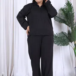 ETC Women Shirt Collar Plus Size Night suit-image-67