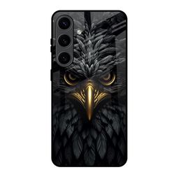QRIOH Scary Eagle Eye Printed Lightweight Silicone Samsung Galaxy S24 5G Glass Back Case-image-79