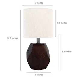 Pinecraft INTERNATIONAL Brown & Beige Table Lamp with Shade image 4