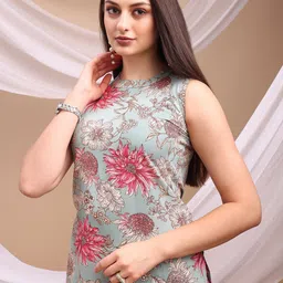 KALINI Women Floral Printed Regular Kurta with Palazzos-image-79