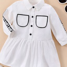YK Girls Shirt Collar Fit & Flare Dress-picture-33