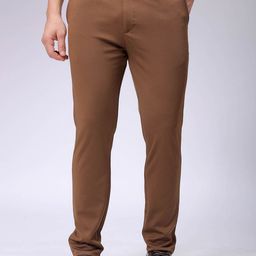 Luxe by TIGC Men Textured Mid-Rise Slim Fit Formal Trousers-image-4