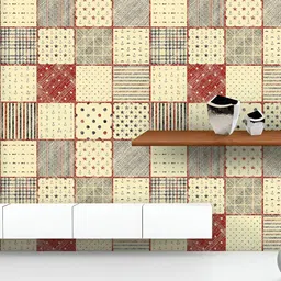 ArtzFolio Printed UV-Resistant Anti-Bacterial Abstract Retro ColorsPeel & Stick Wallpaper-image-96