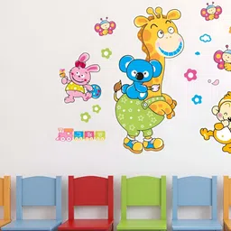 LANSTICK Yellow & Green Printed Splash Proof Wall Sticker-26