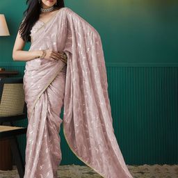 RACHNA Floral Printed Organza Saree-image-62