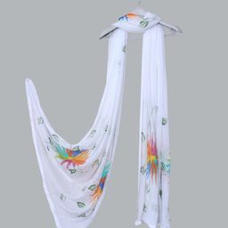 LA FEMINAE Floral Printed Chiffon Dupatta-7