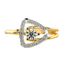 VALANOVA Sterling Silver Yellow Gold Plated 0.21Ct Lab Grown Diamond Ring-picture-2