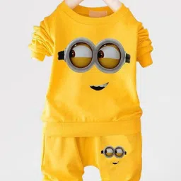Kwikk Unisex Kids Yellow Minion Printed Clothing Set-14