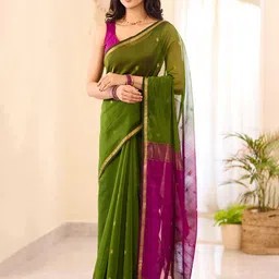 AMRUTKALA SAREES Woven Design Silk Blend Banarasi Saree-picture-27