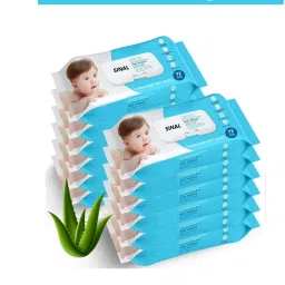 Pack of 10 Wet Wipes (72 leaf each) With Cap Infused with Vitamin E WIP58.1-image-18