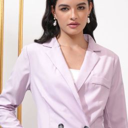 Women Solid Single Breasted Party Blazer-image-29