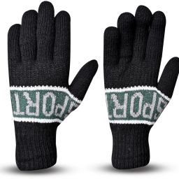 Solid, Self Design, Printed Winter Men Gloves-14
