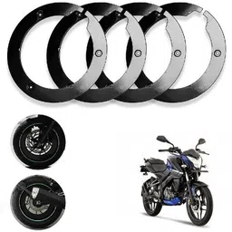 sunriders Bike Wheel Cover 17 Inch For Bajaj Ns 160 Black Pack of 4 Pc Wheel Cover For NA NA-picture-7