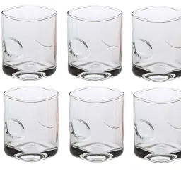 Bottle & 12 Glass Serving Lemon Set, Orange, Clear, Glass - A448 Jug Glass Set-image-89