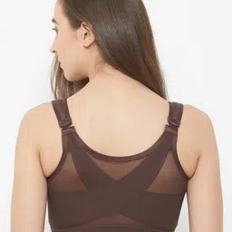 Soie Front Closure Full Coverage Non Padded Non Wired Posture Correction Bra (Pack of 2) image 3