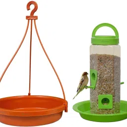 Bird Food Feeder Tower and Bird Water Feeder Combo Set for Sparrow. Window Bird Feeder Bird Feeder-image-33