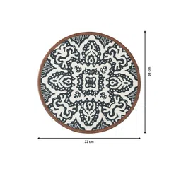 Mona B White & Black Set Of 2 Geometric Printed Cotton Table Placemats image 4