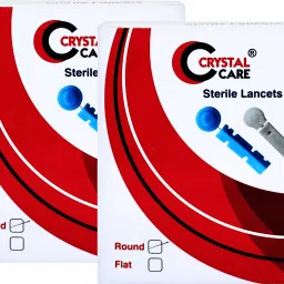 Crystal Care Blood Lancets, Blue Round Lancet Needle, Round Glucometer Lancets Glucometer Lancets-33