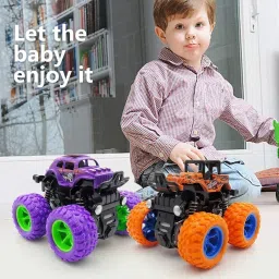 4x4 Stunt Monster Trucks for Kids|Push and Go Friction Powered Stunt Cars|185-20