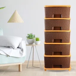 Fruits/Vegetables Kitchen Rack 5Layer Plastic Free Standing Chest of Drawers Plastic-image-55