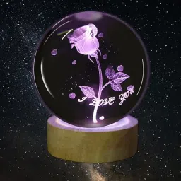 3D i love you ball 7 color light with remote Night Lamp-23