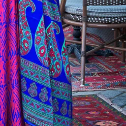 Mitera Satin Block Print Saree image 5