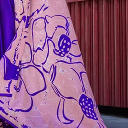 Mitera Satin Block Print Saree image 5