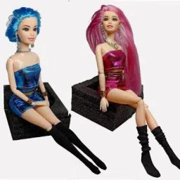 2 PCS Combo Fashion Doll Toys for Baby Kids Dolls House| Beautiful Doll Toy for Girls (Movable Joints Knee, Legs, Arms, Hands, Elbow)-15