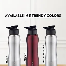 BOROSIL Grip N Sip 6-Pieces Maroon Single Wall Bottle 750 ml image 5