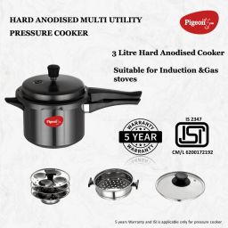 pigeon Titanium Easy Cook and 3 L Induction Bottom Pressure Cooker image 3