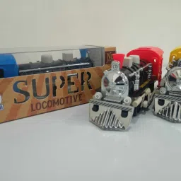 techzage Pull Back Super Locomotive Engine Miniature Scale Model (Multicolour ) image 2