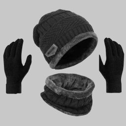 3 PICS WINTER WOOLEN MEN & WOMEN Cap/GLOVES/NECK Riding Gloves-image-68