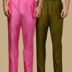 Pack of 2 Mens Solid Viscose blend Pyjama with adjustable waistband and Side Pockets Men Pyjama-image-100