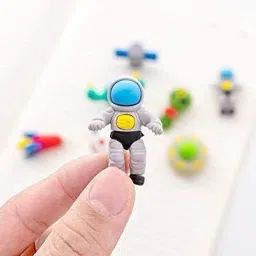 encore Cutest Set of Two Global Astronaut Outer Space Solar Pattern Erasers Non-Toxic Eraser image 4