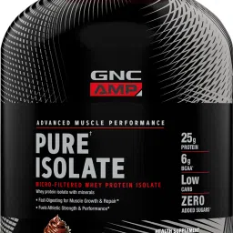 AMP Pure Isolate Low Carb | 25g Protein | 6g BCAA | Chocolate Frosting |4lbs Whey Protein-7