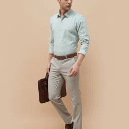 CODE by Lifestyle Men Spread Collar Geometric Printed Cotton Formal Shirt-image-59