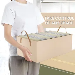 Kuber Industries Beige Set of 1 Regular Drawer Organiser Organisers image 5
